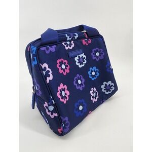 Vera Bradley Navy Blue Floral Insulated Lunch Bag Daisy Print Tote Bag